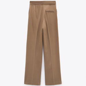 Wide leg pants Zara Taupe Brown NWT